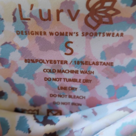 NWT  L'URV Pastel Animal Print Leggings 3/4 leg  Sz S - Picture 5 of 11